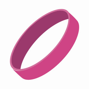 Silicone Wrist Bands - Printed - CM2050_PRINT - Hot Pink