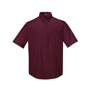 Core365 Origin Short Sleeve Twill Shirt - Men AC88194 (BURGUNDY)