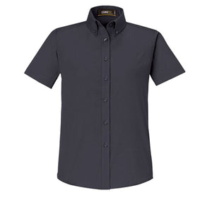 Core365 Origin Short Sleeve Twill Shirt - Women AC78194 (Black)