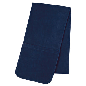 Fleece Scarf With Pockets - Navy Blue