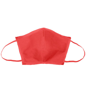 Flat Fold Canvas Face Mask With Elastic Loops - Grapefruit