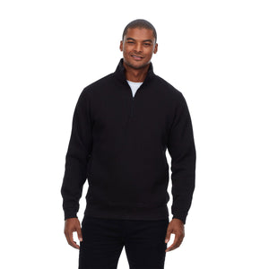 Unisex Ultimate Fleece Quarter-Zip Sweatshirt - Black