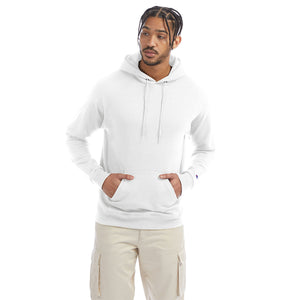 Champion Adult Powerblend® Pullover Hooded Sweatshirt - White