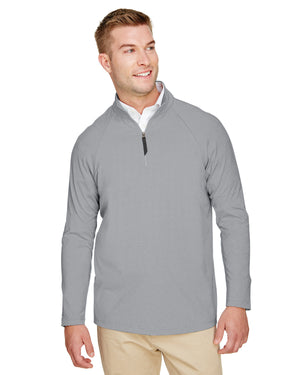 Devon & Jones CrownLux Performance® Men's Clubhouse Micro-Stripe Quarter-Zip