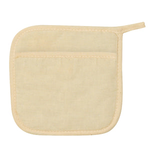 Quilted Cotton Canvas Pot Holder - Natural