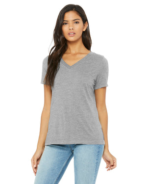 Bella + Canvas Ladies' Relaxed Heather CVC Jersey V-Neck T-Shirt