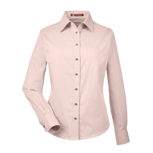 Ladies' Easy Blend™ Long-Sleeve Twill Shirt with Stain-Release - Blush