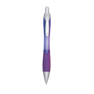 Rio Gel Pen With Contoured Rubber Grip - Translucent Purple