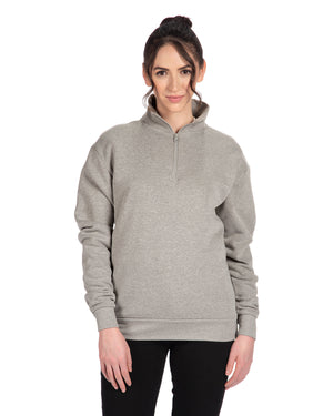 Unisex Fleece Quarter-Zip - Heather Gray