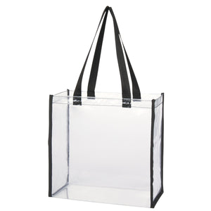 Clear Tote Bag - Clear With Black