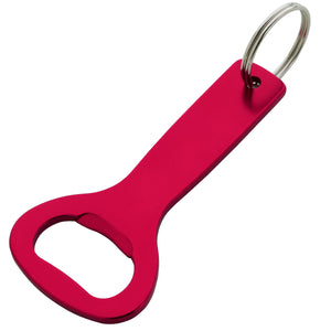 Aluminum Bottle Opener Key Ring - Red