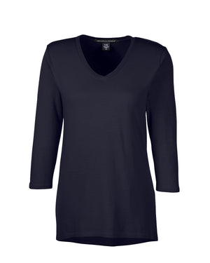 Devon & Jones Ladies' Perfect Fit™ Bracelet-Length V-Neck Top