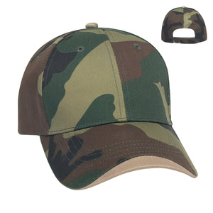 Wave Sandwich Cap - Camouflage With Khaki