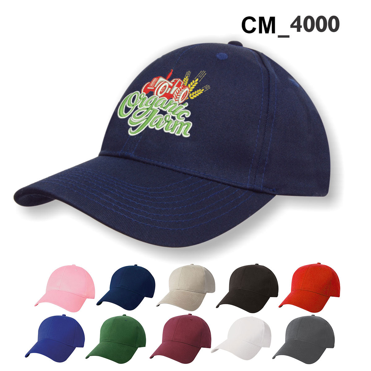 CM4000  Chino Twill Cap w/ Velcro Closure