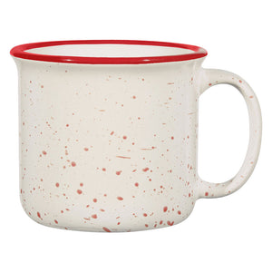 15 Oz. Blaze Campfire Mug - White With Orange