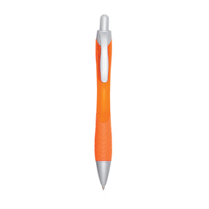 Rio Gel Pen With Contoured Rubber Grip - Translucent Orange