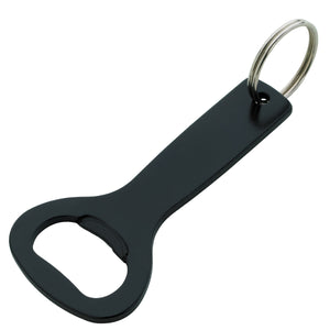 Aluminum Bottle Opener Key Ring - Black