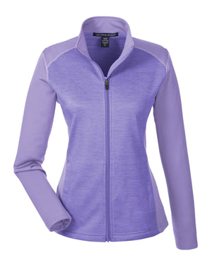 Devon & Jones Ladies' Newbury Colorblock Mélange Fleece Full-Zip