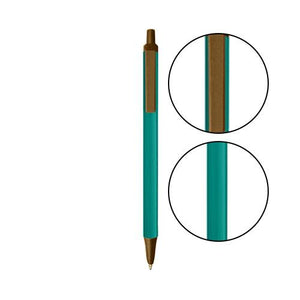 Teal BIC® Clic Stic® Pen - Teal With Metallic Brown