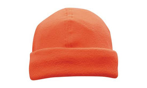 Luminescent Micro Fleece Beanie - Custom Embroidered - Orange