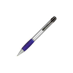 Toronado Plastic Twist-Action Promotional Pen - CM1030 - Silver with Blue