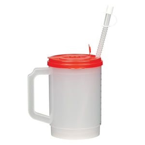 20 Oz. Medical Tumbler With Measurements - Red Lid