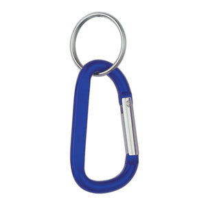 6mm Carabiner With Split Ring - Blue