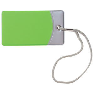 Mod Luggage Tag - Silver With Lime