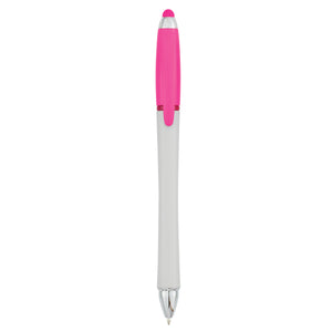 Harmony Stylus Pen With Highlighter - White With Fuchsia