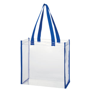 Clear Tote Bag - Clear With Royal