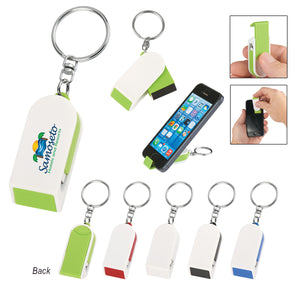 Phone Stand And Screen Cleaner Combo Key Chain