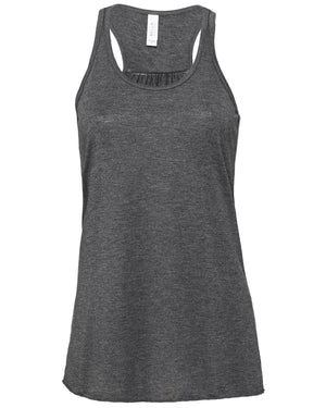 Bella + Canvas Ladies' Flowy Racerback Tank - Dark Gry Heather