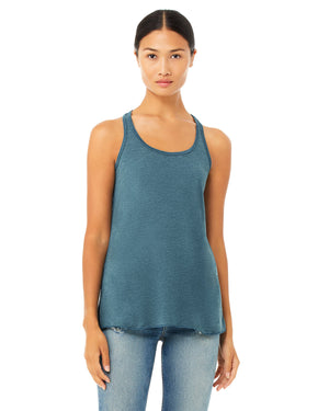 Bella + Canvas Ladies' Flowy Racerback Tank - Hthr Deep Teal