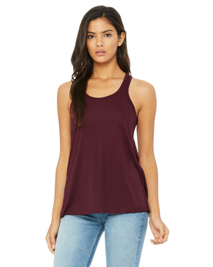 Bella + Canvas Ladies' Flowy Racerback Tank - Maroon