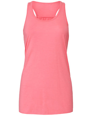 Bella + Canvas Ladies' Flowy Racerback Tank - Neon Pink