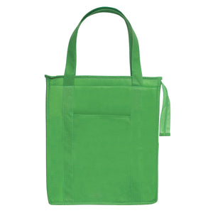 Non-Woven Insulated Shopper Tote Bag - HT_3037 - Kelly Green