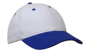 Heavyweight Sports Cap Two Tone - White With Royal