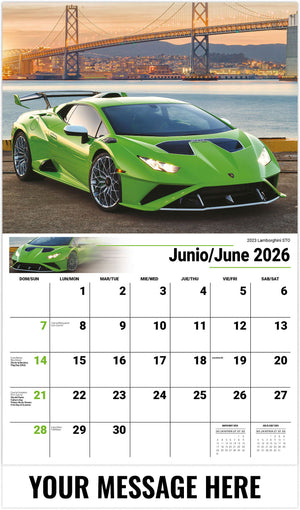 Exotic Cars (Bilingual) - 2026 Promotional Calendar