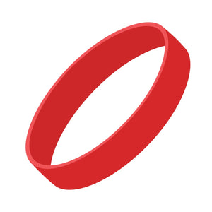 Silicone Wrist Bands- Debossed - CM2050_DEB - Red