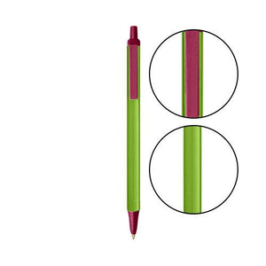 Metallic Green BIC® Clic Stic® Pen - Metallic Green With Burgundy