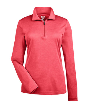 Team 365 Ladies' Zone Sonic Heather Performance Quarter-Zip