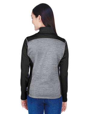 Devon & Jones Ladies' Newbury Colorblock Mélange Fleece Full-Zip