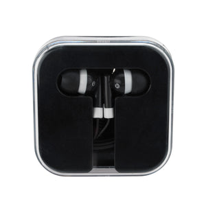 Ear Buds In Compact Case - Black With Black