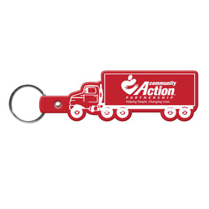 Truck Flexible Key Tag - Red