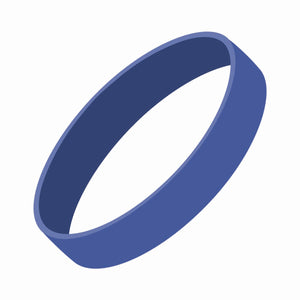 Silicone Wrist Bands- Debossed - CM2050_DEB - Blue