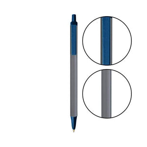 Silver BIC® Clic Stic® Pen - Silver With Cobalt