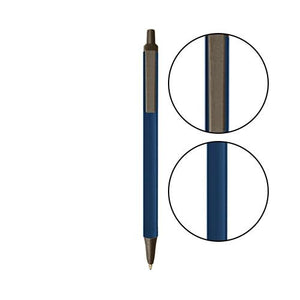 Metallic Dark Blue BIC® Clic Stic® Pen - Metallic Dark Blue With Espresso