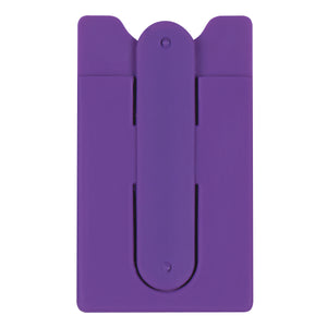 Silicone Phone Wallet With Stand - Purple