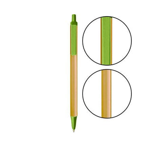 Cream BIC® Clic Stic® Pen - Cream With Metallic Green