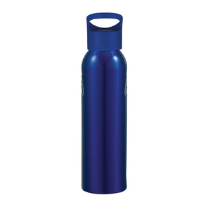 20 Oz. Aluminum Sports Bottle - Blue With Blue